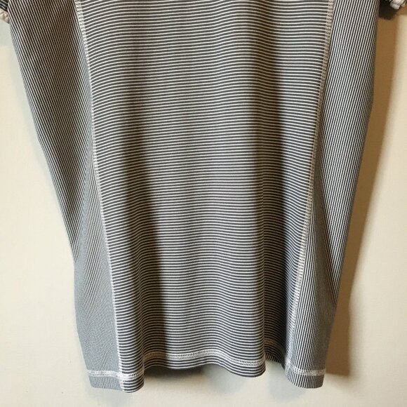 Abacus Button Collar Pinstripe Drycool Polo Golf Shirt - Picture 9 of 16